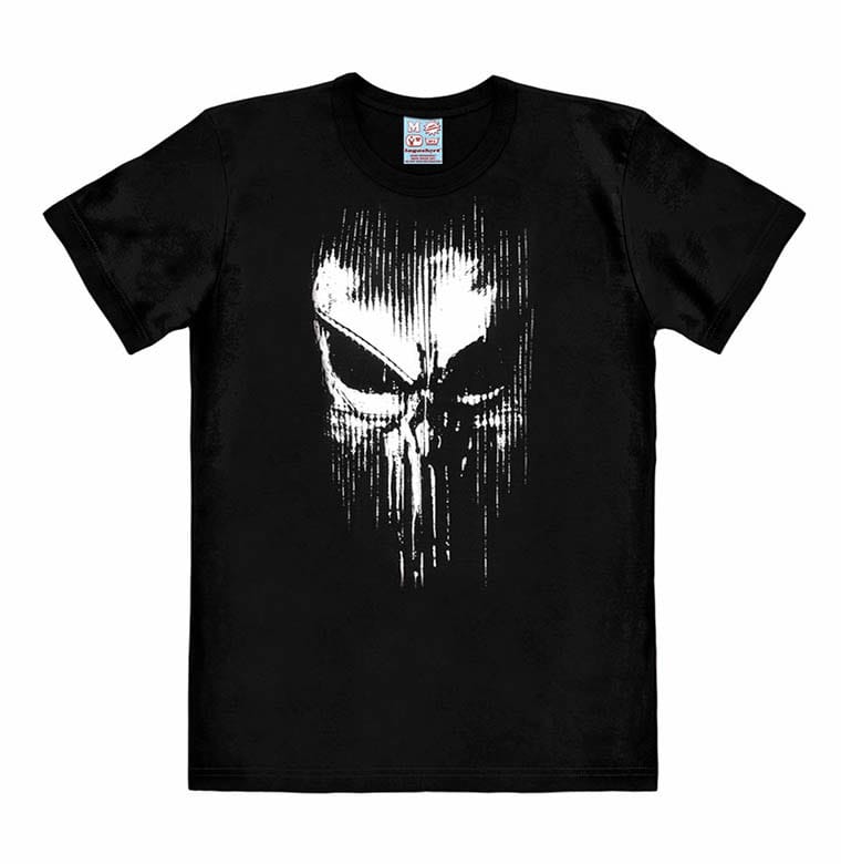 Marvel T-Shirt Easy Fit Punisher - Striped Skull (XL)