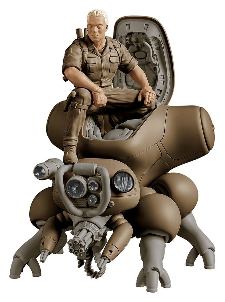 Ghost in the Shell Plastic Model Kit PLAMAX minimum factory Batou avec Fuchikoma 8 cm