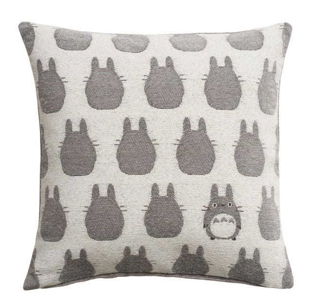 Mon voisin Totoro oreiller Silhouette Totoro Gris 45 x 45 cm