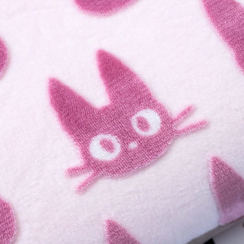 Kiki la petite sorcière coussin polaire moirée Jiji silhouette 20 x 43 cm