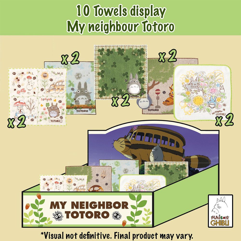 Mon voisin Totoro présentoir serviettes de toilette mains 25 x 25 cm (10)