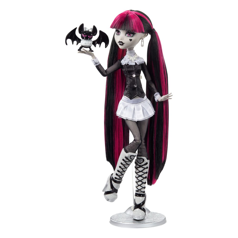Monster High poupée Reel Drama Draculaura en Noir et Blanc