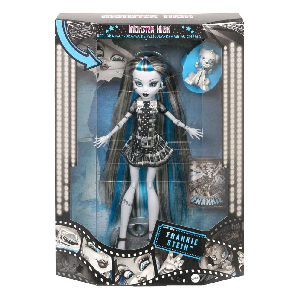 Monster High poupée Reel Drama Frankie Stein en Noir et Blanc