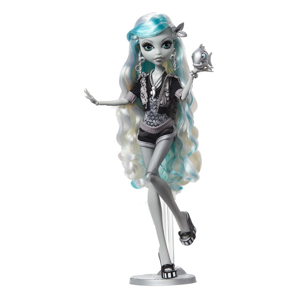 Monster High poupée Reel Drama Lagoona Blue en Noir et Blanc