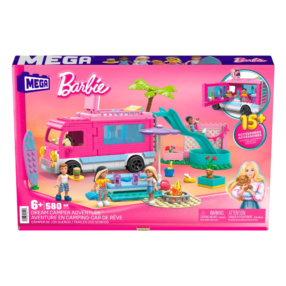 Barbie jeu de construction MEGA Aventure en camping-car de rêve