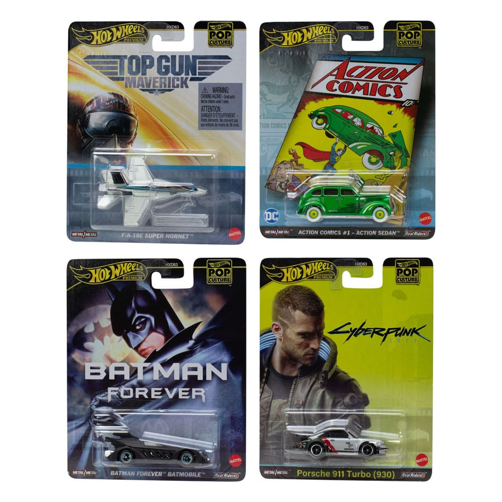 Hot Wheels Premium assortiment véhicules métal 1/64 Pop Culture 979F (10)