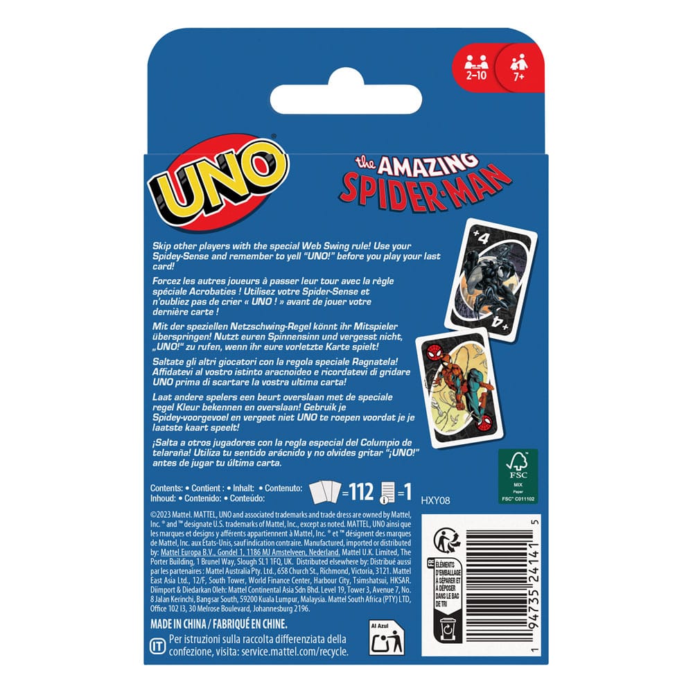 The Amazing Spider-Man jeu de cartes UNO