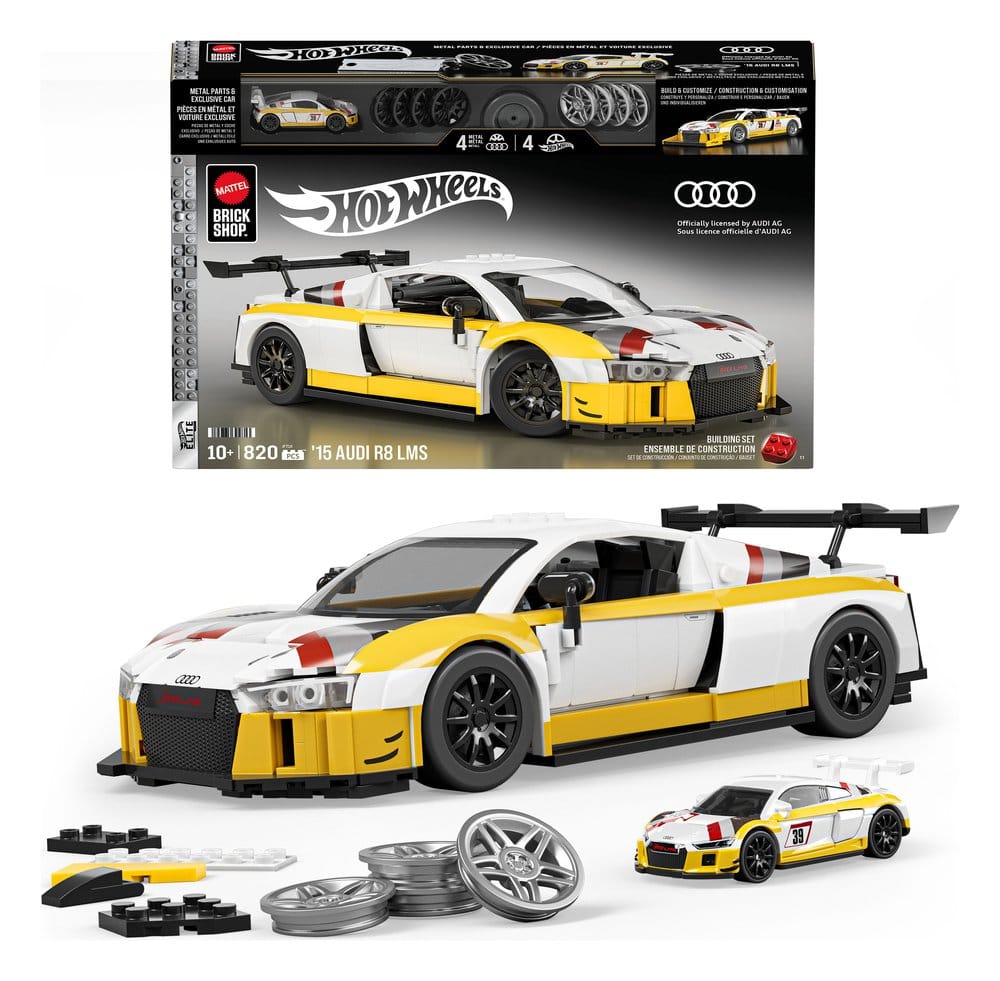 Hot Wheels Elite Mattel Brick Shop jeu de construction 1/16 '15 Audi R8 LMS