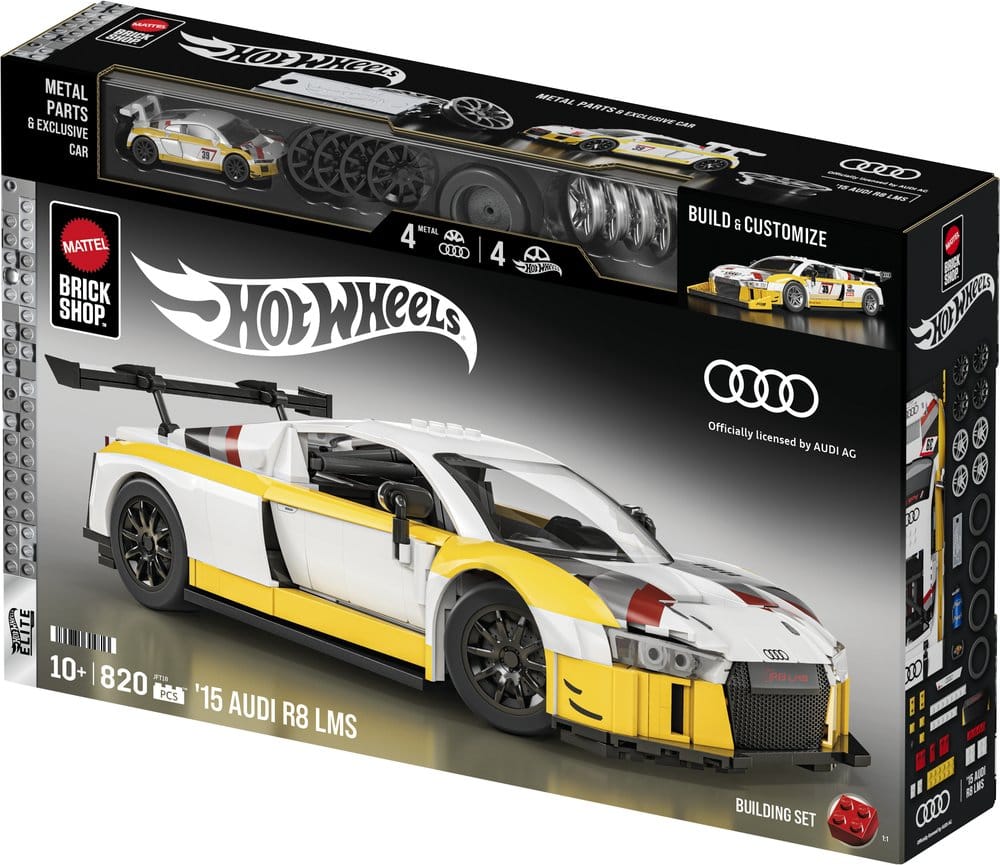 Hot Wheels Elite Mattel Brick Shop jeu de construction 1/16 '15 Audi R8 LMS