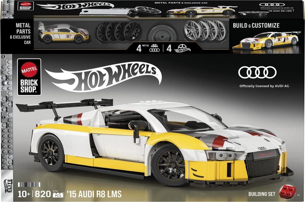 Hot Wheels Elite Mattel Brick Shop jeu de construction 1/16 '15 Audi R8 LMS