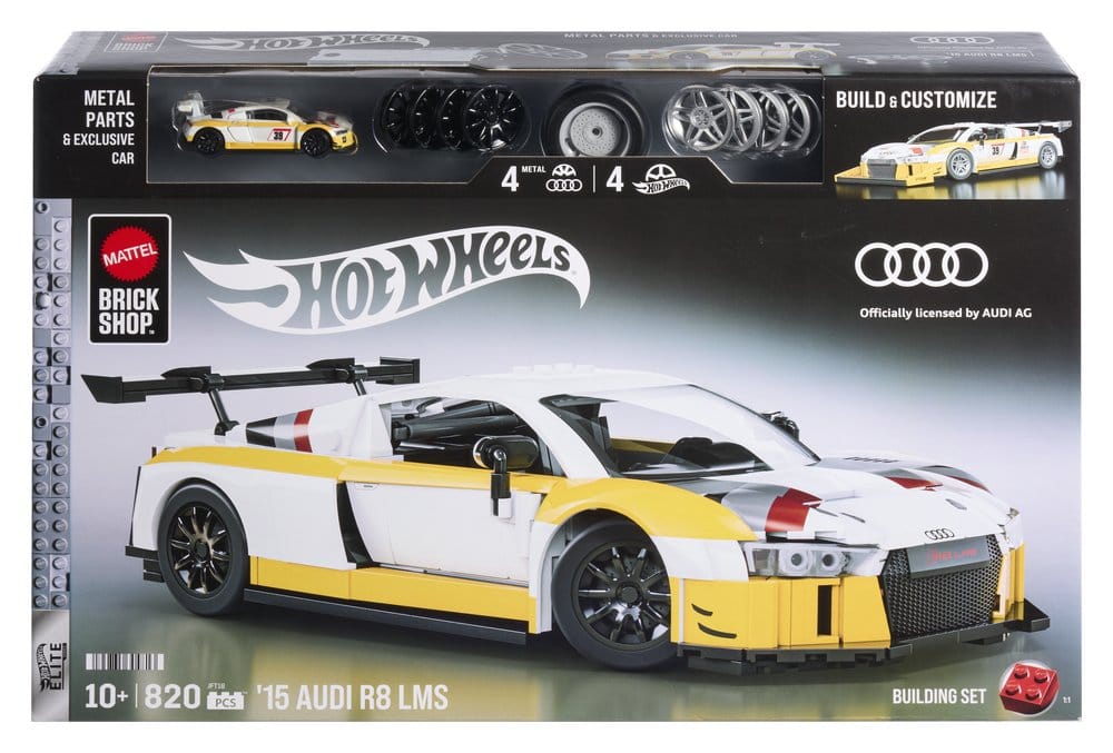 Hot Wheels Elite Mattel Brick Shop jeu de construction 1/16 '15 Audi R8 LMS