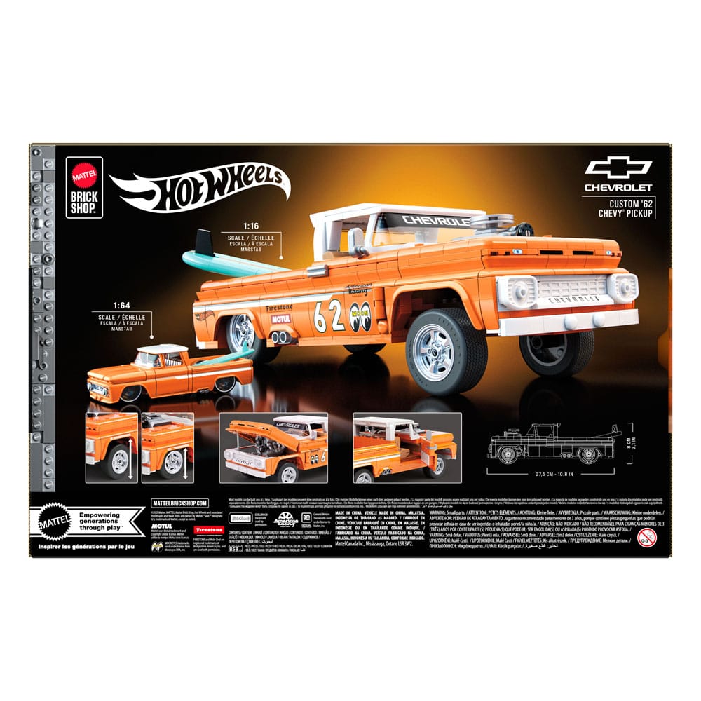 Mattel Brick Shop jeu de constructionHot Wheels Elite Series 1/16 Custom '62 Chevy Pickup