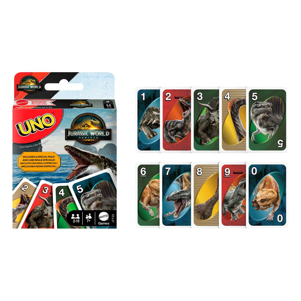 Jurassic World : Renaissance UNO jeux de cartes