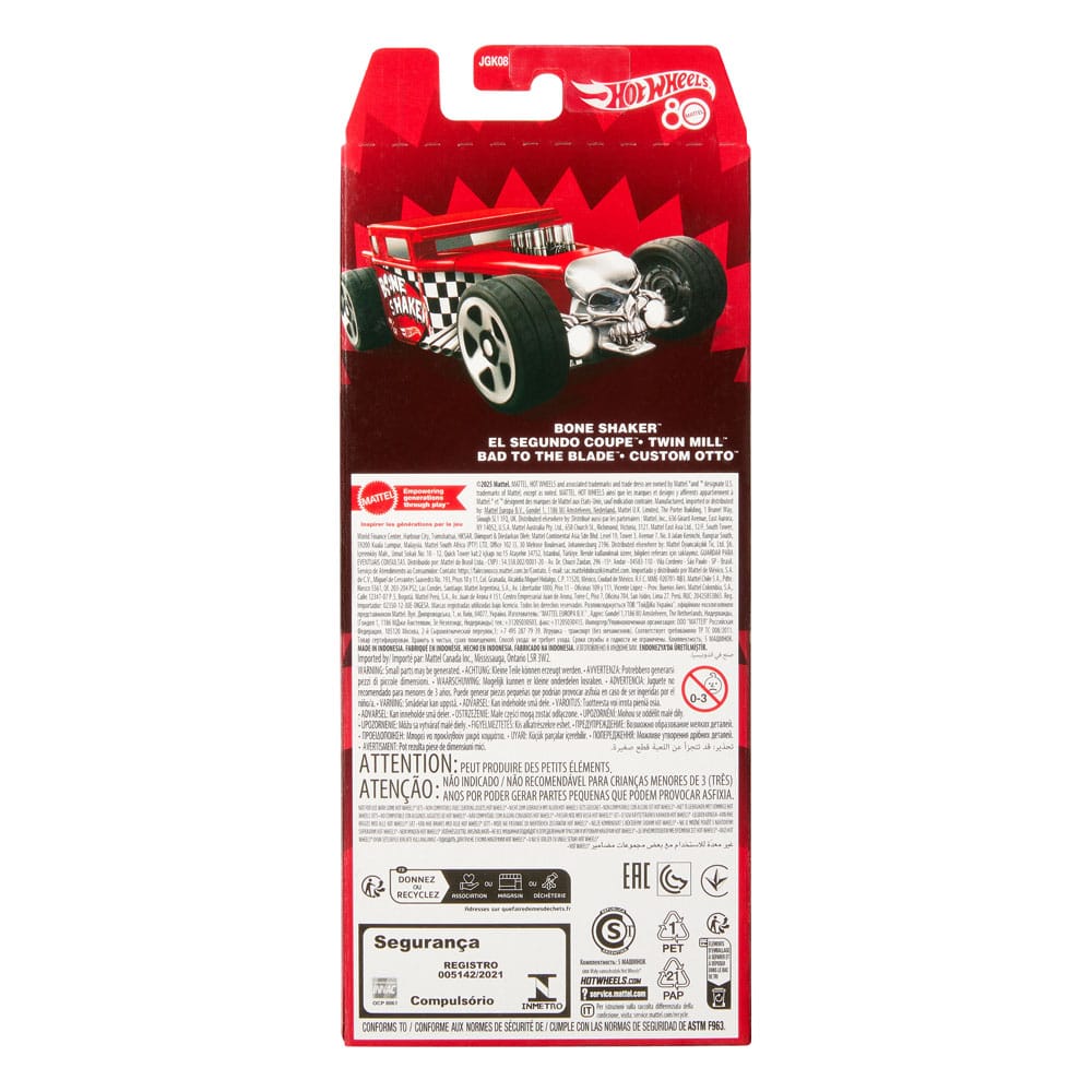 Hot Wheels pack 5 véhicules métal 1/64 80th Anniversary