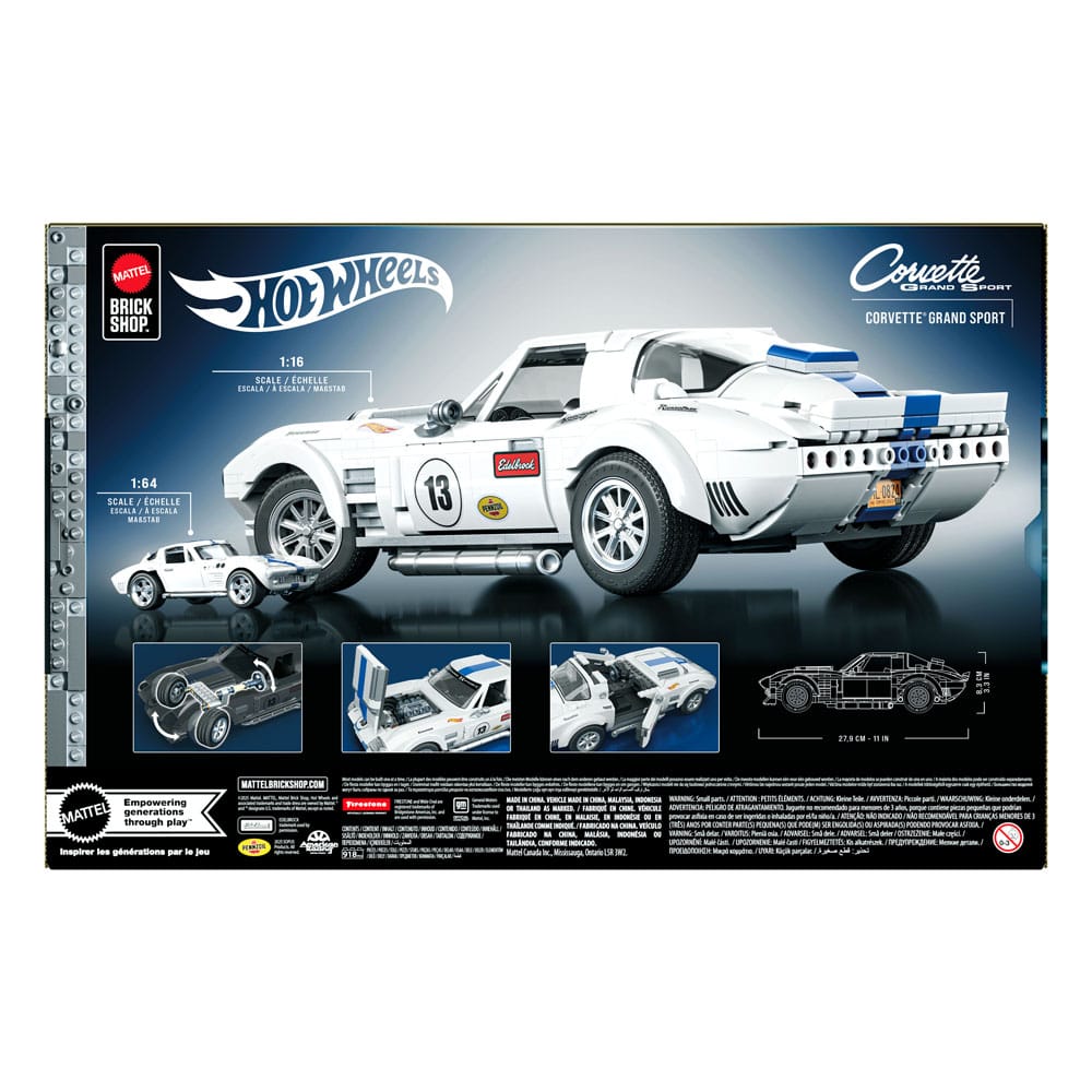 Mattel Brick Shop jeu de constructionHot Wheels Elite Series 1/16 Corvette Grand Sport