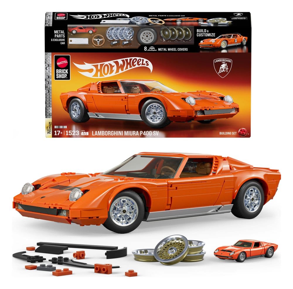 Hot Wheels Premium Mattel Brick Shop jeu de construction 1/12 Lamborghini Miura P400 SV