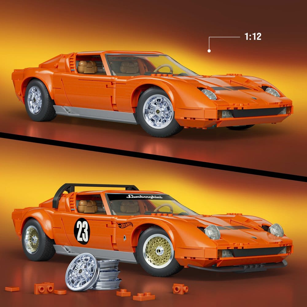 Hot Wheels Premium Mattel Brick Shop jeu de construction 1/12 Lamborghini Miura P400 SV