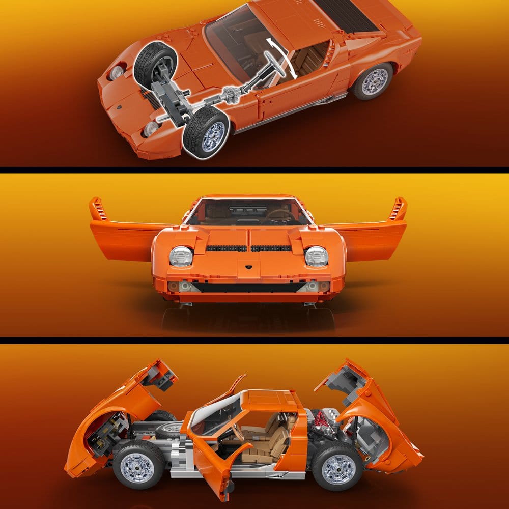 Hot Wheels Premium Mattel Brick Shop jeu de construction 1/12 Lamborghini Miura P400 SV