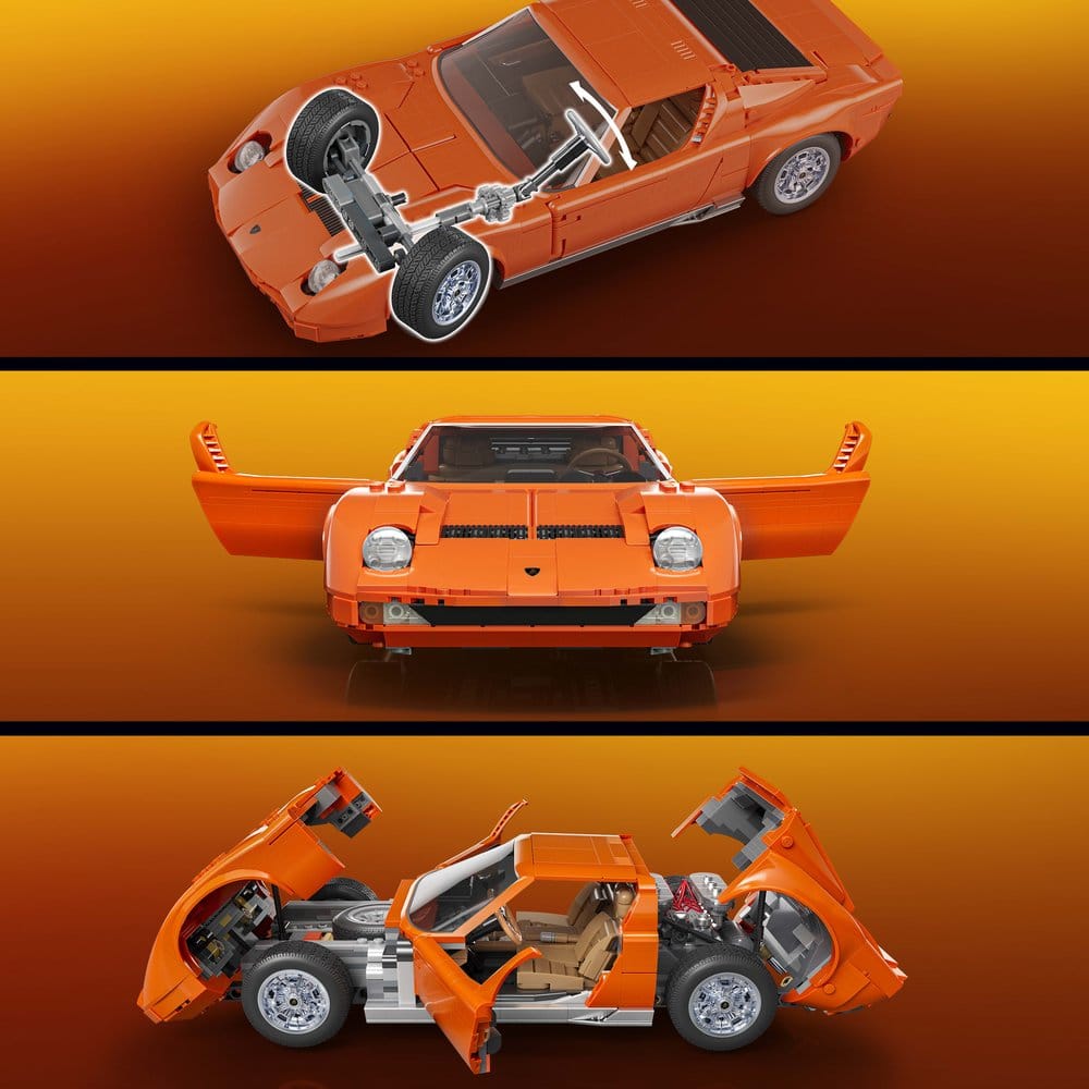 Hot Wheels Premium Mattel Brick Shop jeu de construction 1/12 Lamborghini Miura P400 SV