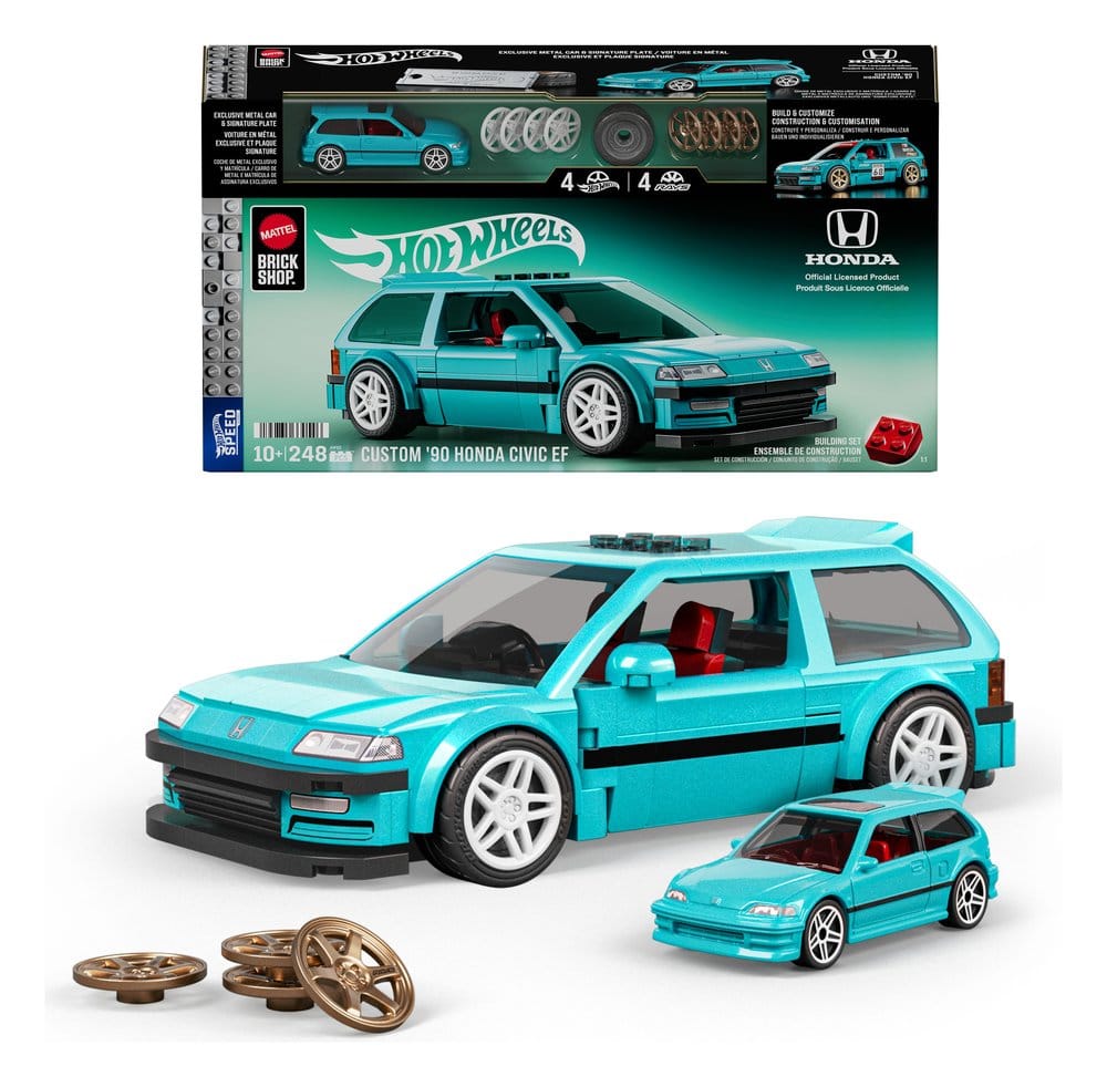 Hot Wheels Speed Series Mattel Brick Shop jeu de construction 1/32 Custom ’90 Honda Civic EF