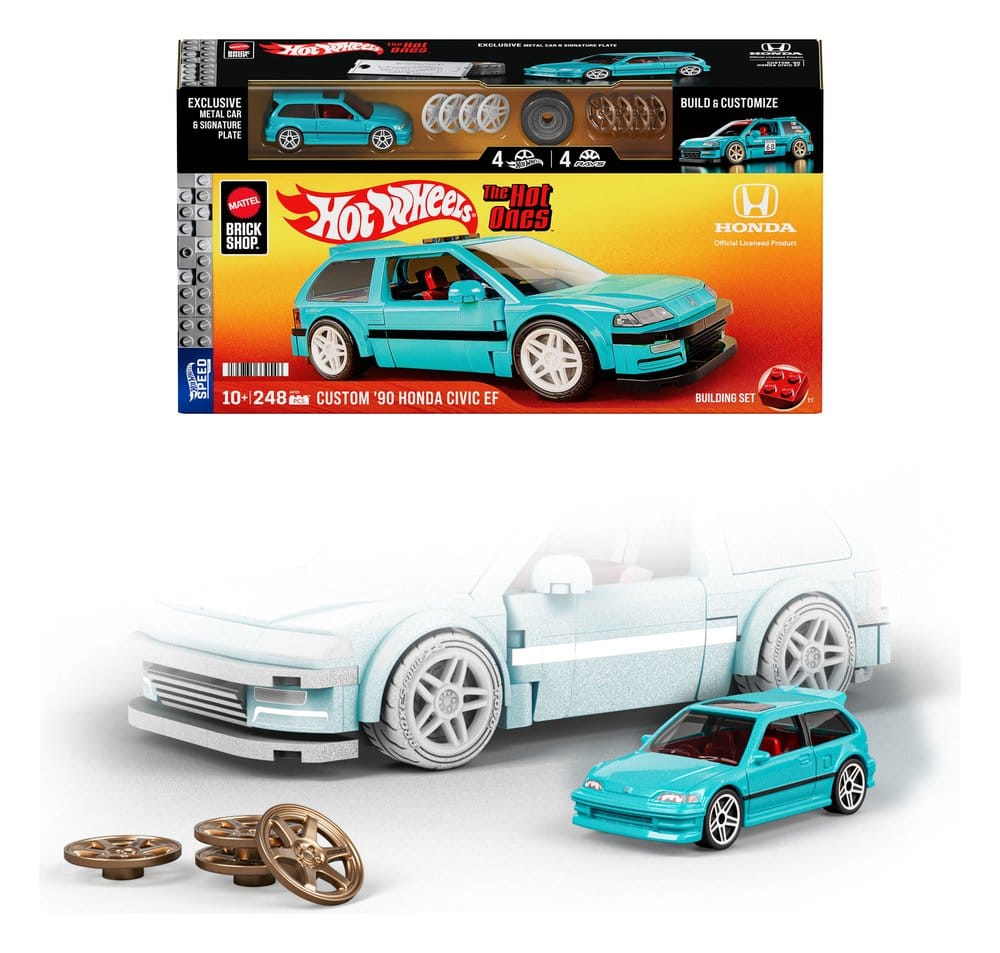 Hot Wheels Speed Series Mattel Brick Shop jeu de construction 1/32 Custom ’90 Honda Civic EF