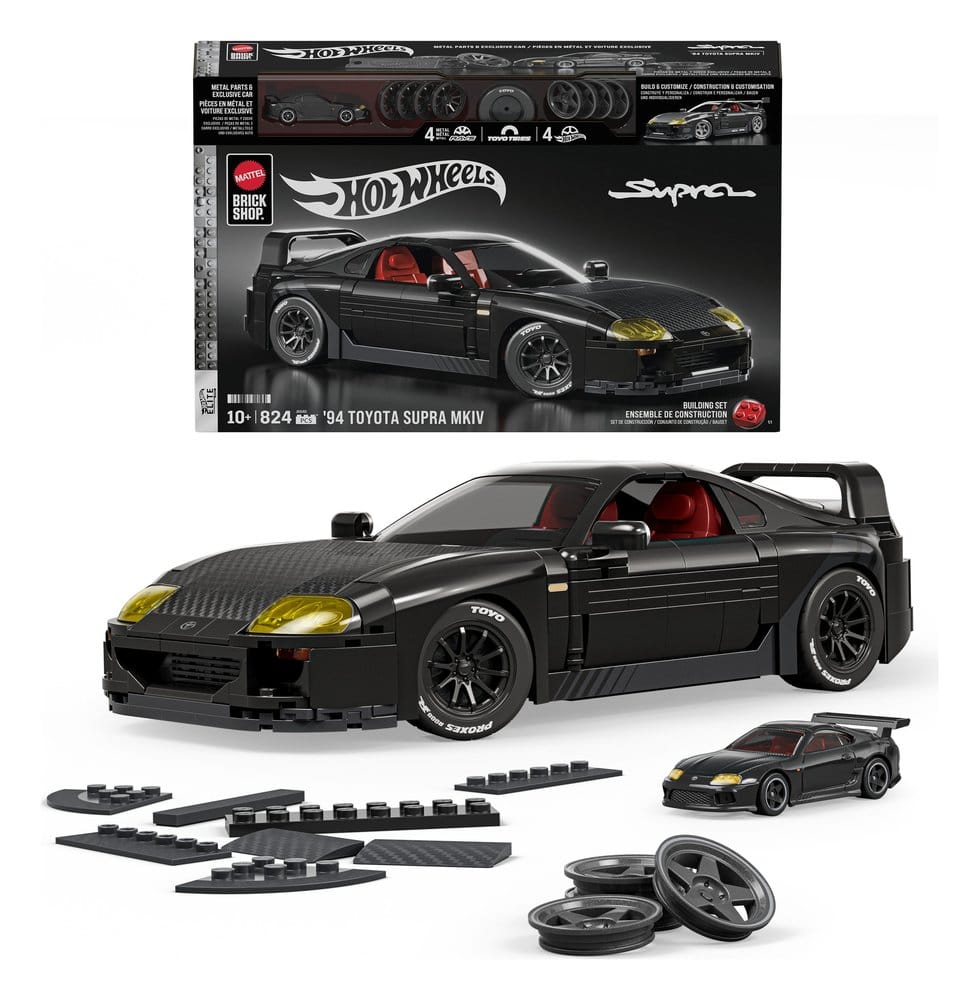Hot Wheels Elite Mattel Brick Shop jeu de construction 1/16 '94 Toyota Supra MKIV