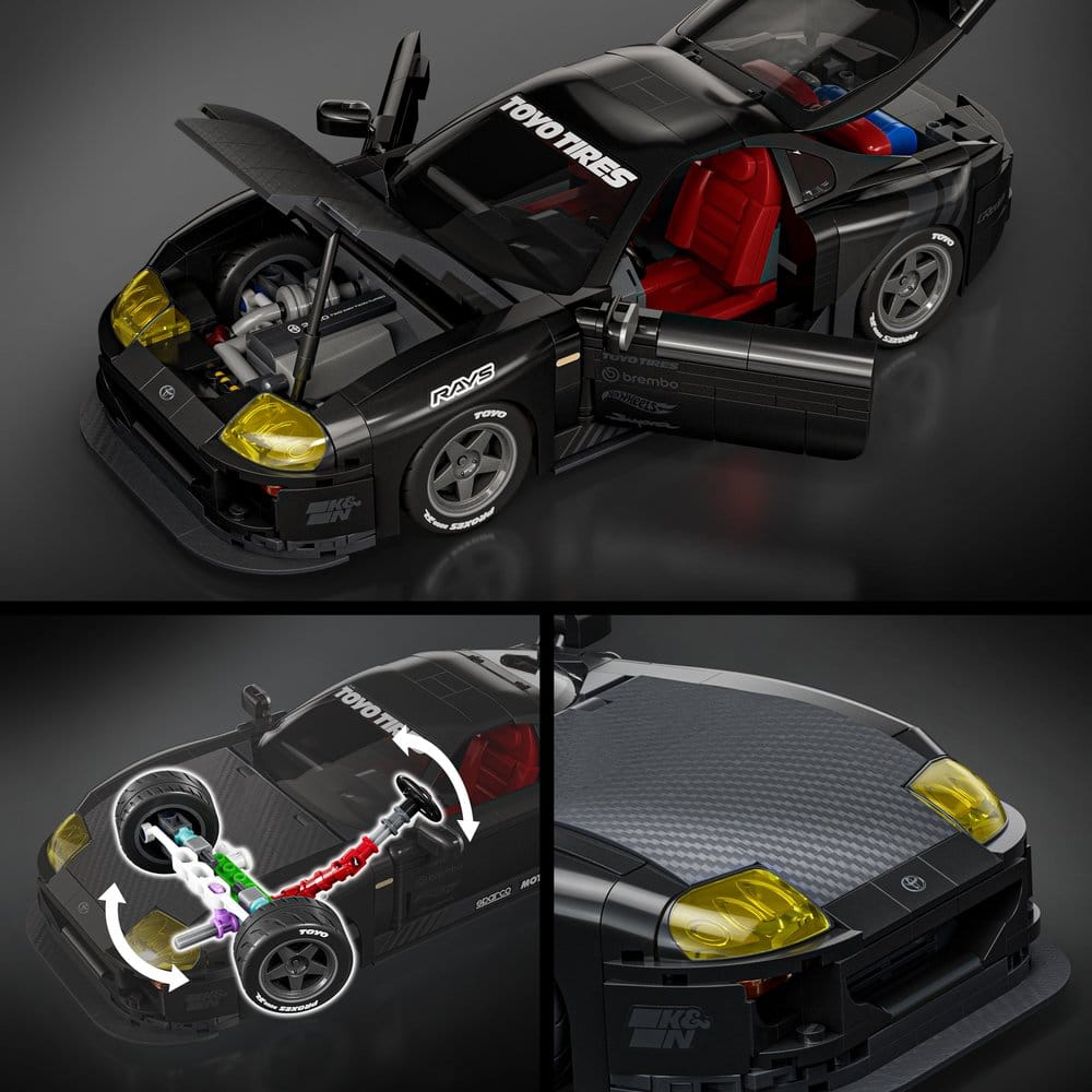 Hot Wheels Elite Mattel Brick Shop jeu de construction 1/16 '94 Toyota Supra MKIV