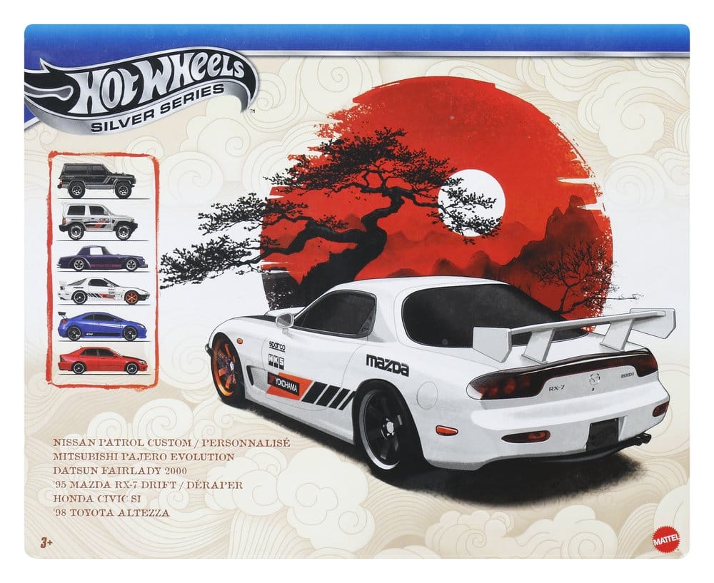 Hot Wheels Silver Series pack 6 véhicules Die-Cast 1/64 Streets of Japan