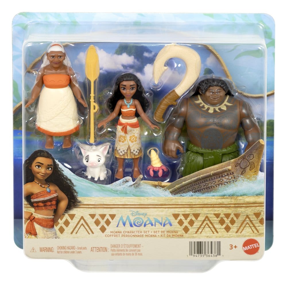 Vaiana pack 3 figurines Character Set 9 cm