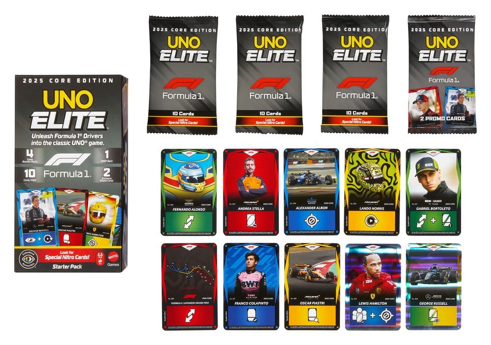 Formula 1 UNO Jeu de cartes Elite F1 Starter-Set