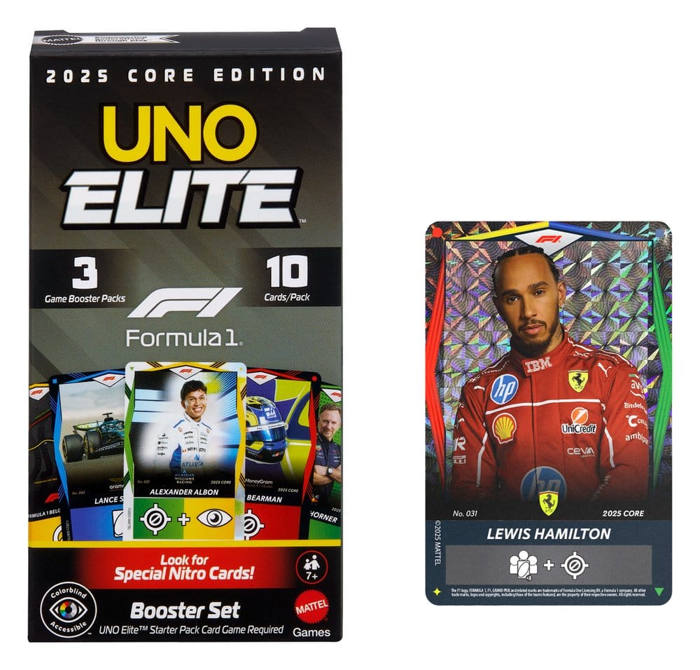 Formula 1 UNO Jeu de cartes Elite F1 Booster-Set