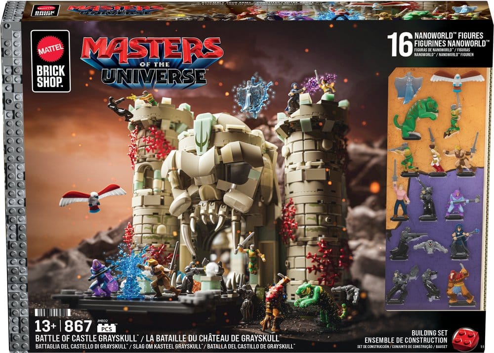 Masters of the Universe Mattel Brick Shop Set de Construction Castle Grayskull