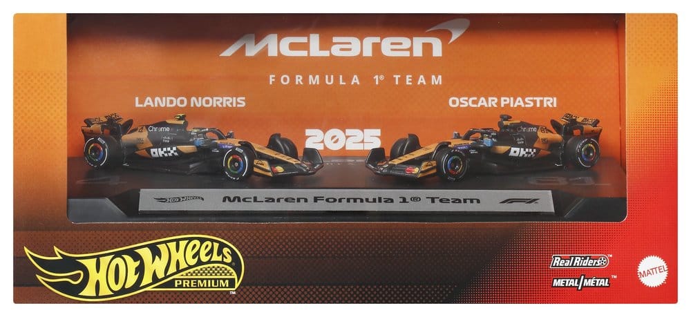 Formule 1 Hot Wheels Premium pack de 2 véhicules Die-Cast 1:64 Team McLaren