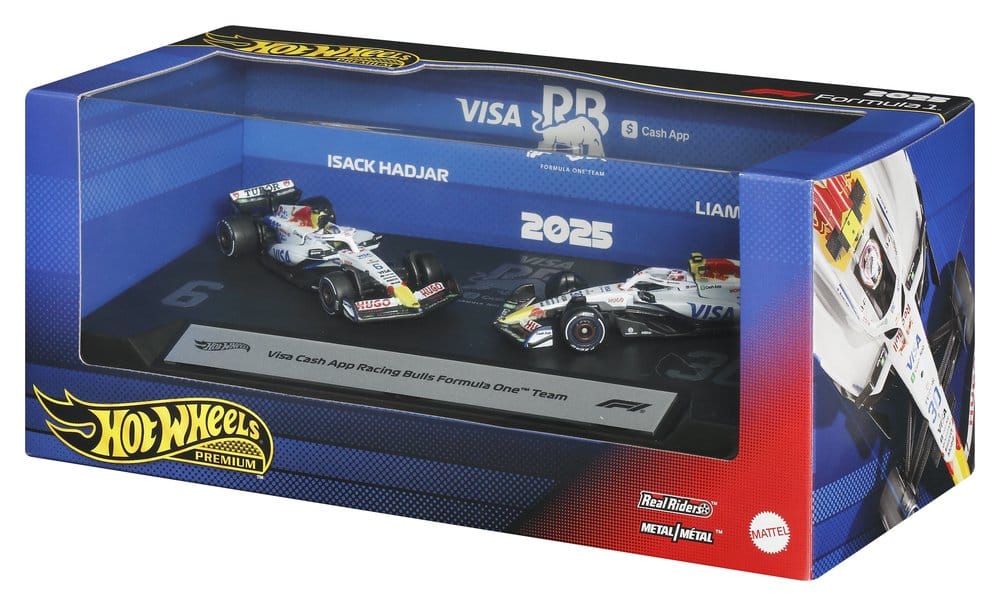 Formule 1 Hot Wheels Premium pack de 2 véhicules Die-Cast 1:64 Team Visa Cash App Racing Bulls