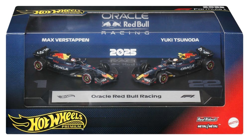 Formule 1 Hot Wheels Premium pack 2 véhicules Die-Cast 1/64 Oracle Red Bull Racing