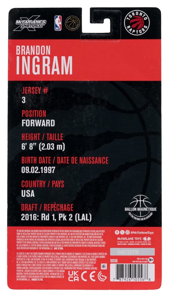 NBA SportsPicks figurine Brandon Ingram (Toronto Raptors) 16 cm