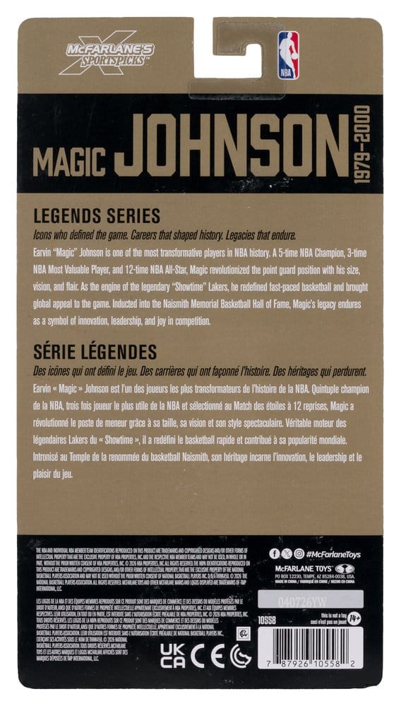NBA Legends Series figurine Earvin "Magic" Johnson (Los Angeles Lakers) 15 cm