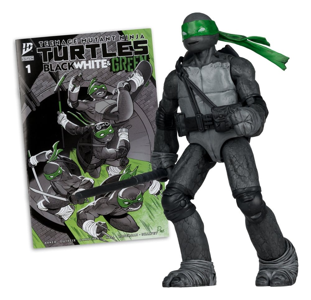 Tortues Ninja Page Punchers figurine Donatello (Black White & Green ) (Red Platinum Edition) 13 cm