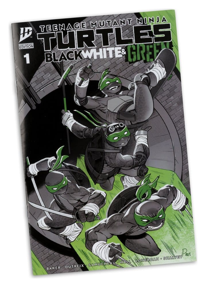 Tortues Ninja Page Punchers figurine Donatello (Black White & Green ) (Red Platinum Edition) 13 cm