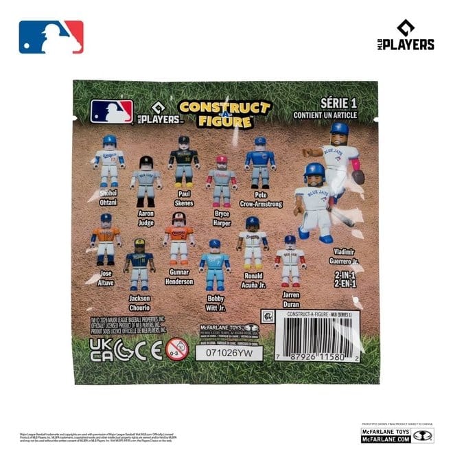 MLB McFarlane Sports Construct-a-Figure Series 1 assortiment figurine mini Blind Bag 5 cm (36)