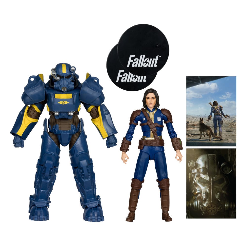 Fallout 4 pack 2 statuettes T-60 Vault Tec & Sole Survivor 18 cm