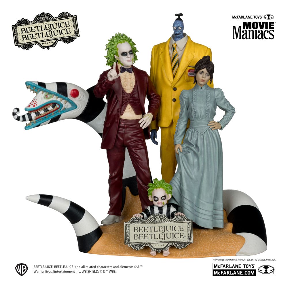 Beetlejuice Beetlejuice pack 4 statuettes PVC Movie Maniacs 15 cm