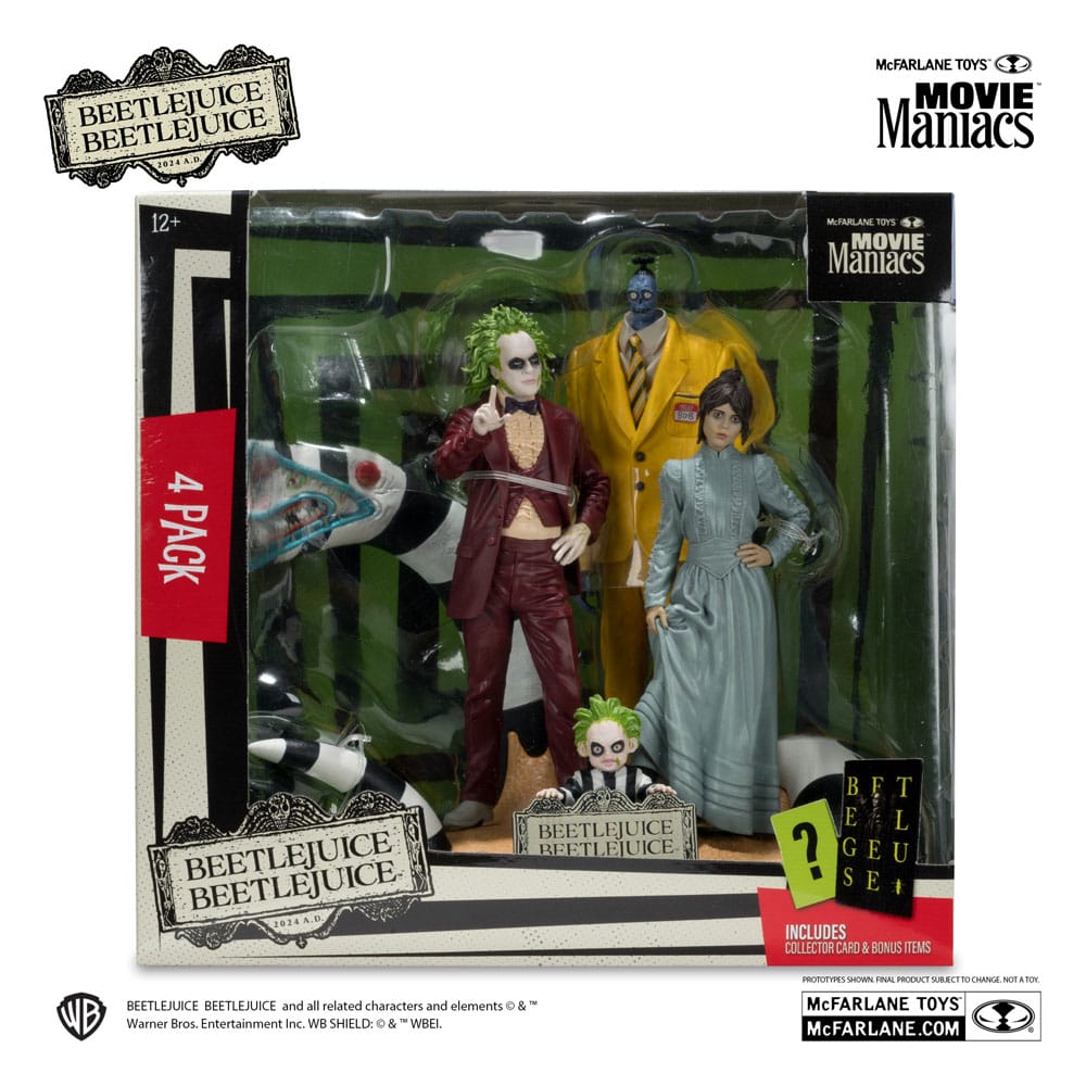 Beetlejuice Beetlejuice pack 4 statuettes PVC Movie Maniacs 15 cm
