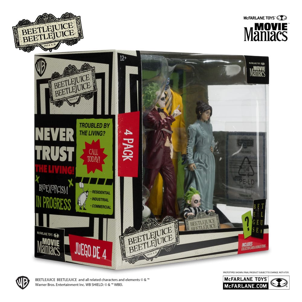 Beetlejuice Beetlejuice pack 4 statuettes PVC Movie Maniacs 15 cm