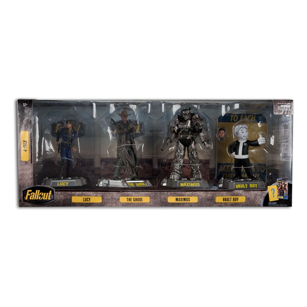 Fallout pack 4 statuettes PVC Movie Maniacs Lucy, Maximus, The Ghoul & Vault Boy 15 cm