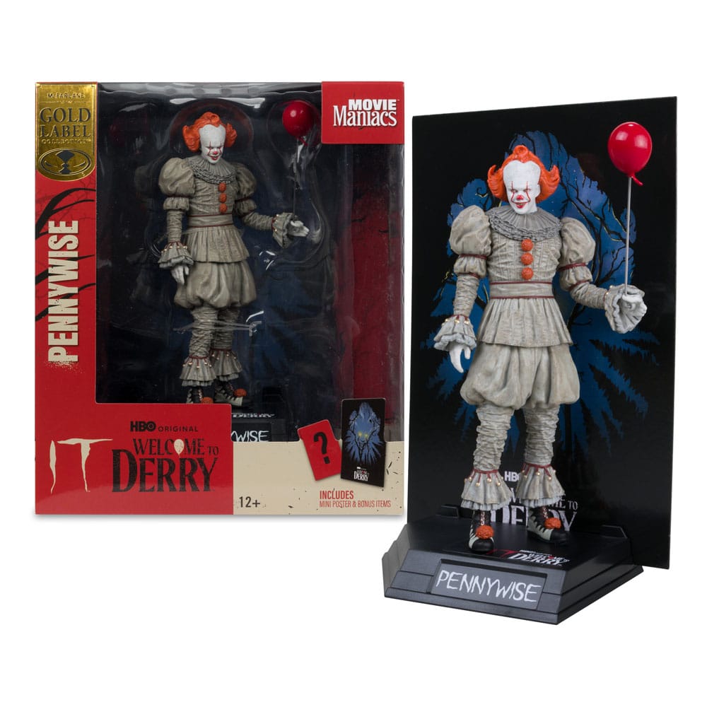 Welcome to Derry statuette PVC Movie Maniacs Pennywise (Gold Label) 16 cm