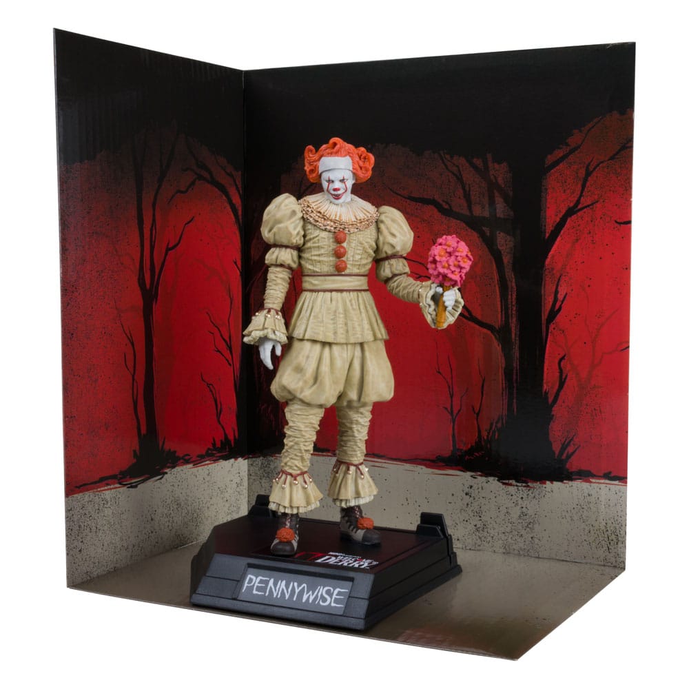 Welcome to Derry statuette PVC Movie Maniacs Pennywise (Flashback) (Gold Label) 16 cm
