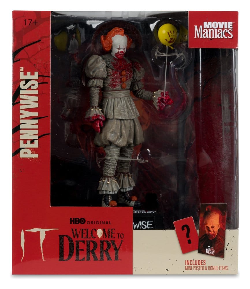 Ça Welcome to Derry Movie Maniacs figurine Pennywise (Bloody) 16 cm