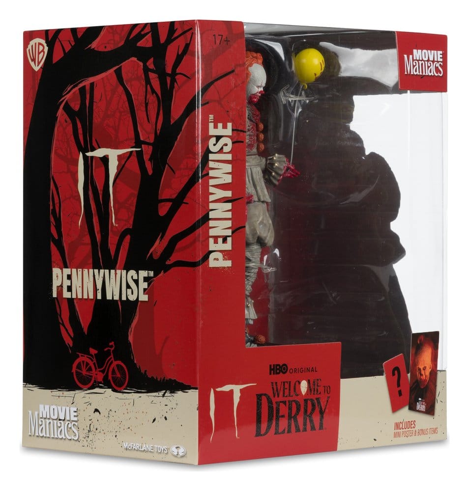 Ça Welcome to Derry Movie Maniacs figurine Pennywise (Bloody) 16 cm