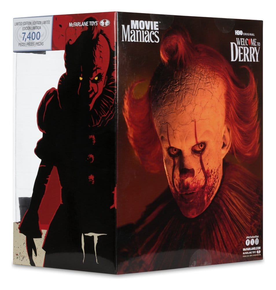 Ça Welcome to Derry Movie Maniacs figurine Pennywise (Bloody) 16 cm